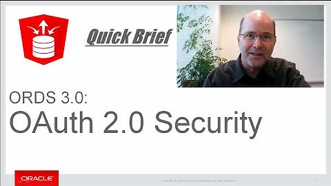 ORDS 3.0 OAuth 2.0 Security