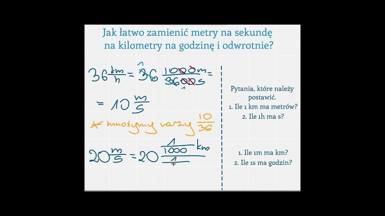 Jak Zamienić Metry Na Sekundę Na Kilometry Na Godzinę