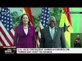 US Vice President Kamala Harris on a three day visit to Ghana