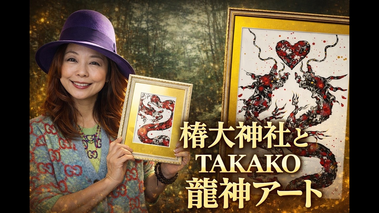 神域に響く龍のエネルギー/椿大神社×TAKAKO龍神アート