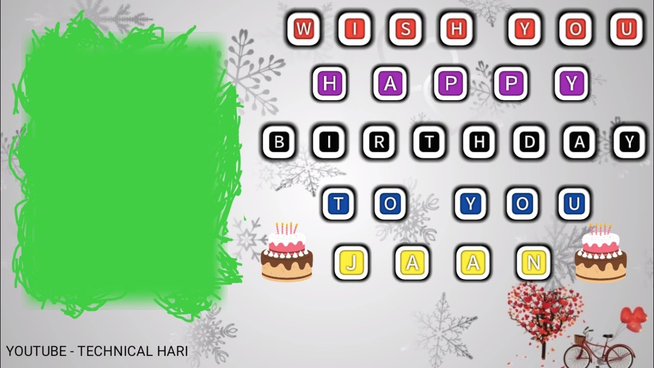 birthday green screen video without sound editing kaise