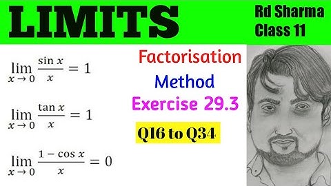 Limits Class 11 Math | Rd Sharma Class 11 Exercise 29.3 Q16 to Q34 | CBSE 11 Math | @smcride