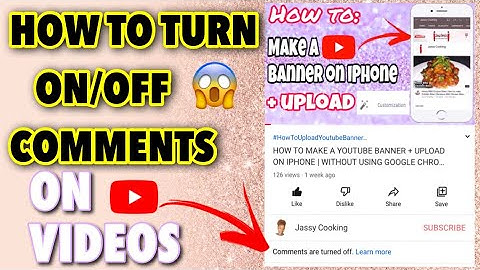HOW TO TURN OFF/ON COMMENTS ON YOUTUBE VIDEO(S)| USING YOUR PHONE | Solution | EASY STEPS