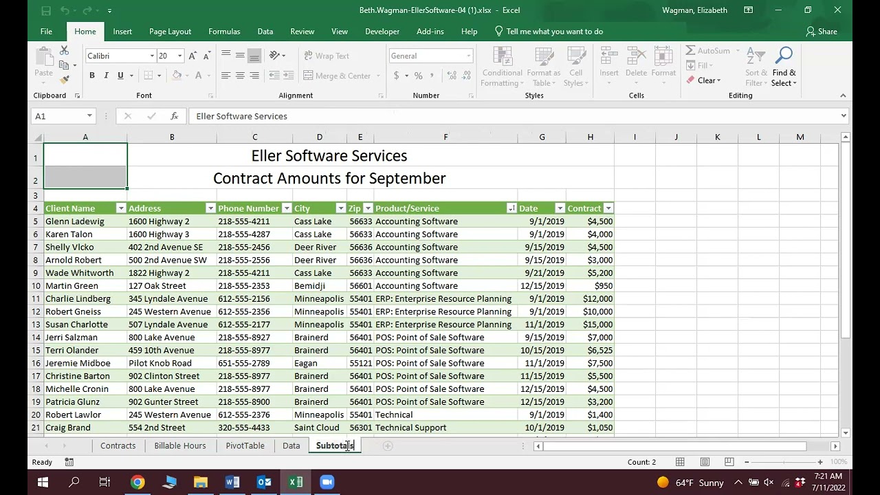 Microsoft Excel - An Introduction (4 Sections) - SummerUp