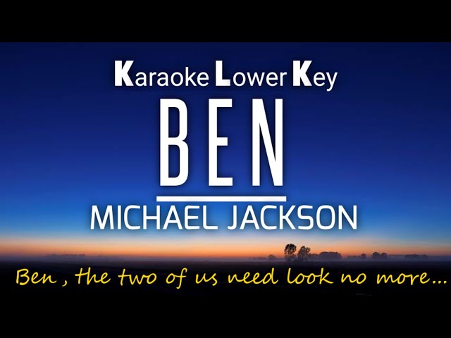 Ben - Michael Jackson 🎤Karaoke Lower Key‼️ class=