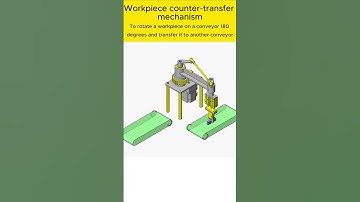 Workpiece counter-transfer mechanism #machine #solidworks #mechanical #manufacturing #engineering