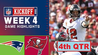 Tampa Bay Buccaneers vs New England Patriots Full Highlights 4th Quarter | Week 4 - NFL Season 2021