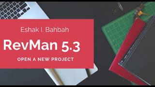RevMan 5.3: Open a new project