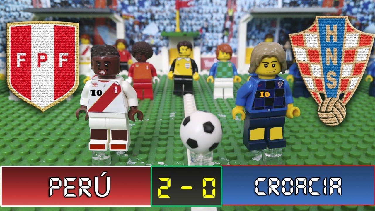 Perú 2 - 0 Croacia - LEGO Fútbol - Amistoso Internacional Rusia 2018 -  Resumen y Goles - Stop Motion 