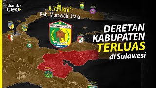 List of Regencies with the Largest Areas in Sulawesi