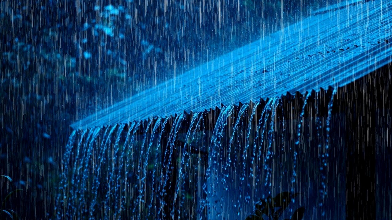Rain Sounds for Sleeping with Heavy Rain & Paramount Thunder Sound on a Tin Roof at Night