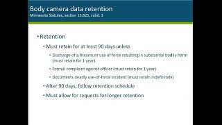 Data Practices Potpourri: Body Camera Data May 2025