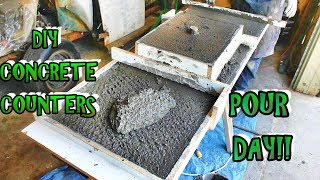 How to mix, pour and finish your own concrete countertops. Step by Step DIY countertops