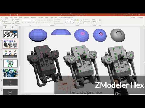 080 ZBrush ZModeler Hex Bolt - YouTube