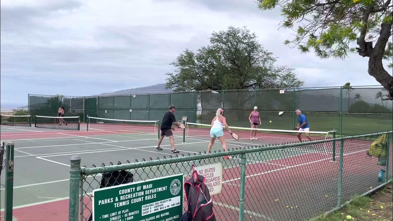 Pickleball in Maui at Waipuilani Park YouTube