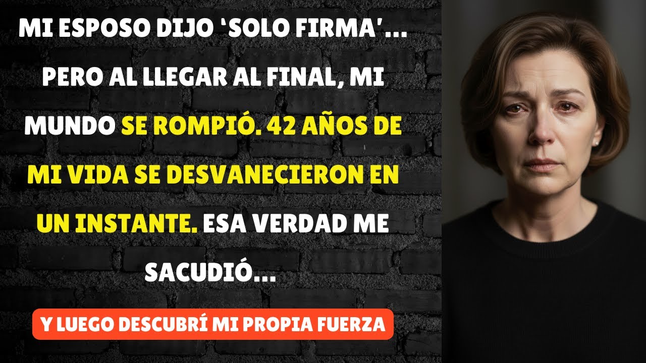 Mi esposo me dio un sobre y dijo: “Solo firma” — al leer el final, mis manos temblaron.
