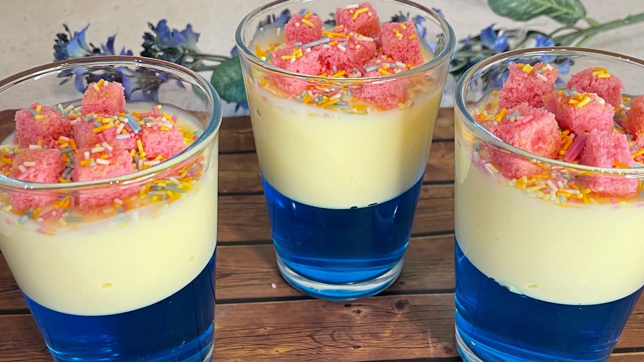 Blueberry Jelly Dessert Cups Recipe Custard and Jelly Dessert Cups