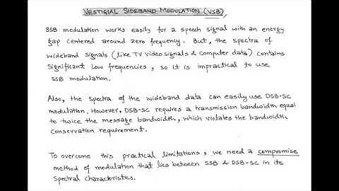 Vestigial sideband modulation (VSB)