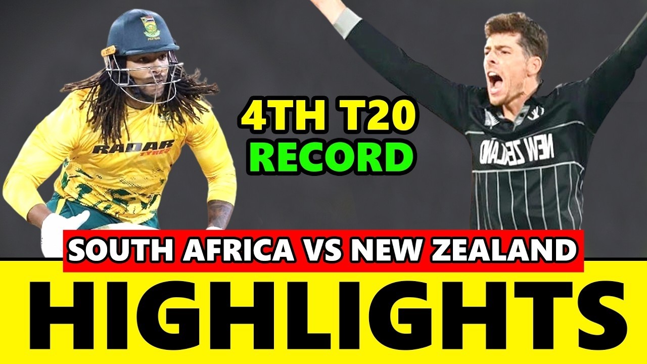 New Zealand vs South Africa 4th T20 Match Highlights 2026 | Sa vs NZ ...