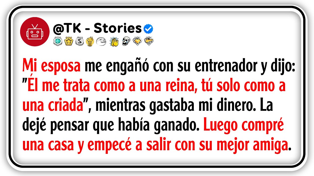 Mi esposa me engañó con su entrenador y dijo: 