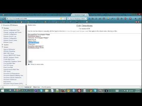 php not executing in virtual host under webmin (Linux Centos7)