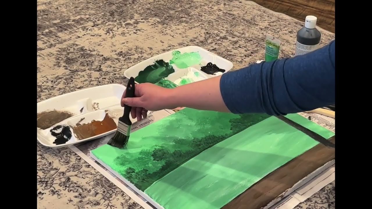 ASMR Painting Landscapes and Whispering 🎨