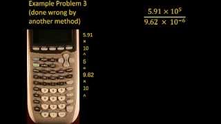 TI 83 or 84 Lesson 3 Performing Calculations Using Scientific Notation
