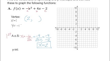 8.3 Quadratic Functions in Standard Form