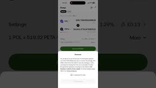 Buy PETA using POL on OKX web3