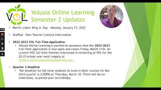 Semester 2 Updates 1/13/2022