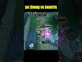 yu zhong vs beatrix close fight 1 vs 1 #mobilelegends #mlbb #yuzhong #beatrix