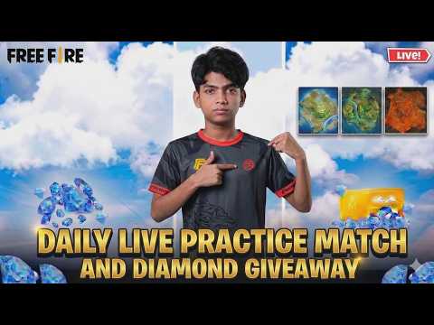 [🔴LIVE ] PRACTICE MACH AND DIAMOND GIVEAWAY🎁|💎 GAMER BOY #freefire #livevideo#freefiretournament.