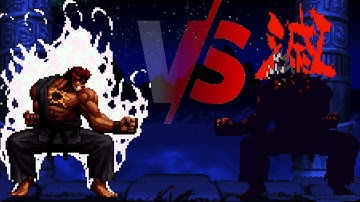 Evil Ryu VS Shin Gouki "Akuma" Mugen StreetFighter