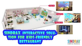 Magic Brush Interactive projection for Kids Restaurant -- Food Fantasy Wealth