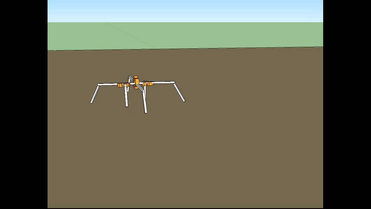 Simulation Sketchyphysics Laufroboter