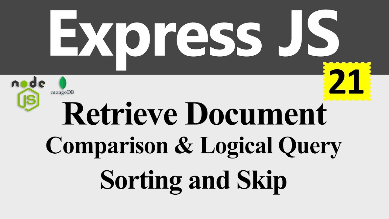 Retrieve Document using Mongoose in Express JS (Hindi) - YouTube