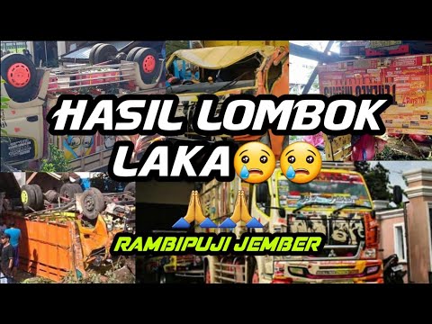 PROSES EVAKUASI TRUK HASIL LOMBOK  LAKA DI RAMBIPUJI JEMBER 