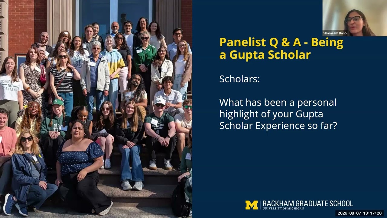 Thumbnail for Gupta Values Scholars Application Workshop, August 7, 2026