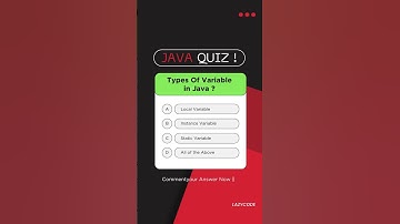 The Java Quiz : Which You Need to Know  #placement #javatutorial #java #education #lazycode