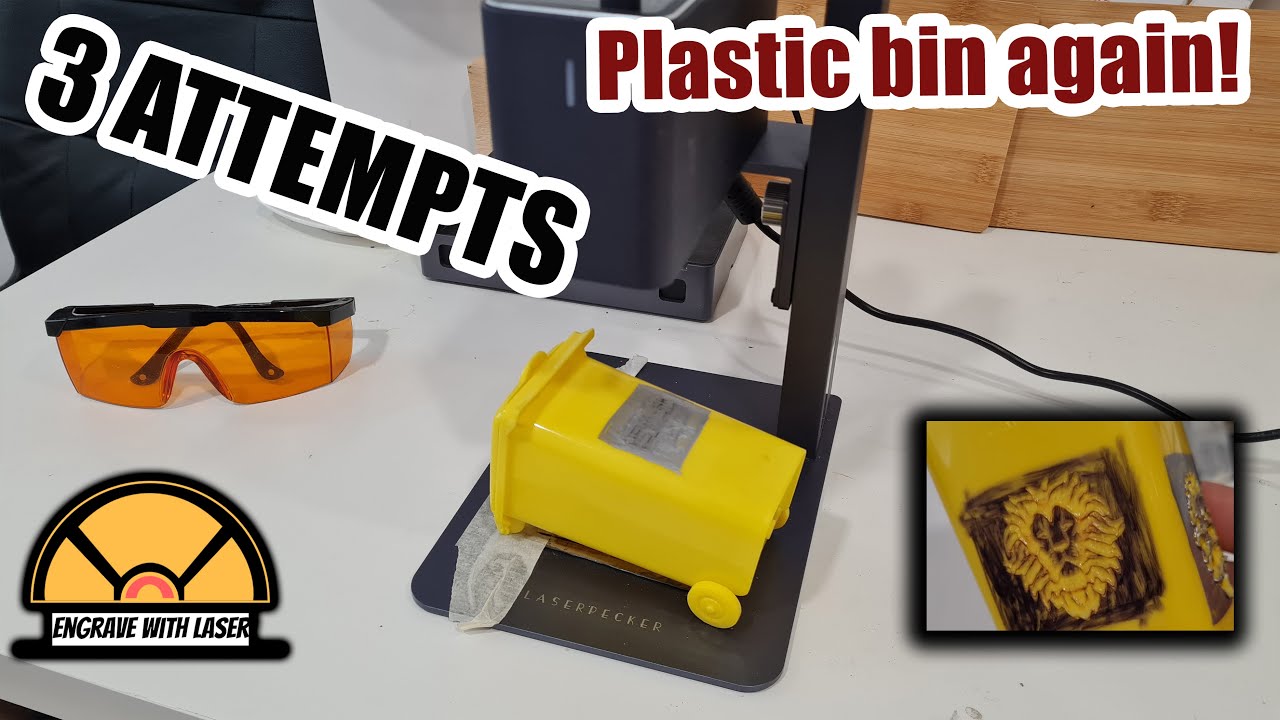Laser engraving on plastic bin (laserpecker2) Part 2 YouTube