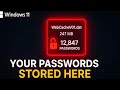 Investigating If Windows Stores Passwords
