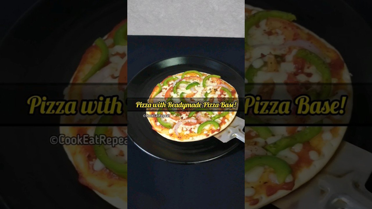 Pizza Recipe With Readymade Pizza Base | Easy Pizza Recipe Without Oven I #shorts | #youtubeshorts