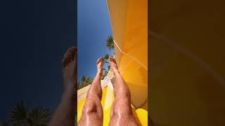 Sending it down the yellow slide! 🎢💦 #Waterpark #AdrenalineJunkie #Waterslide #SummerVibes