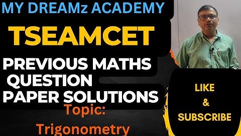 previous EAMCET paper questions with answers|trigonometry important questions