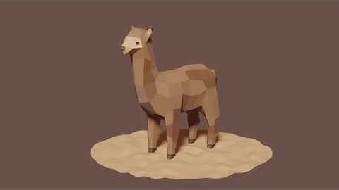 Modelling an Alpaca in Blender 2.8 | LowPoly