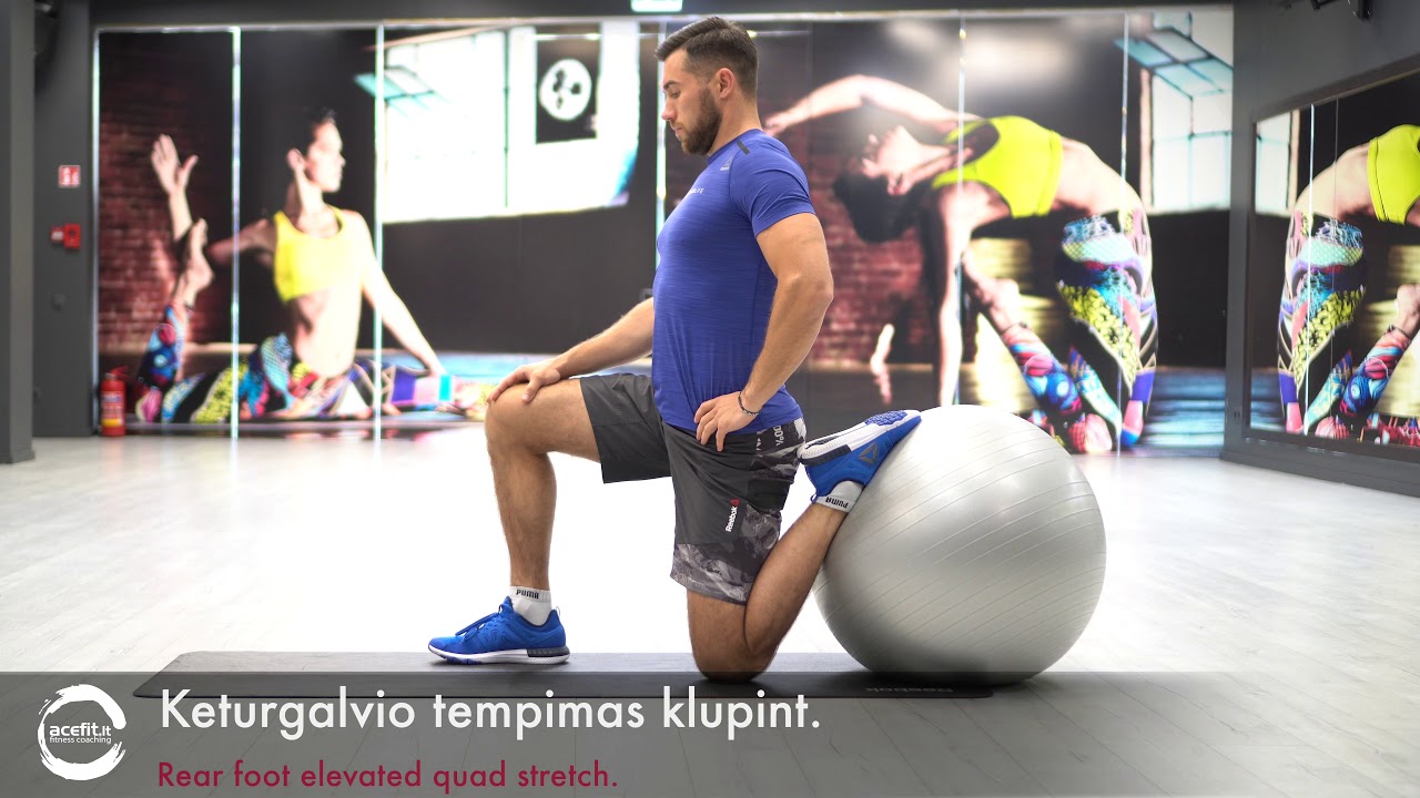 Quad and Psoas Stretch Rear Foot Elevated YouTube