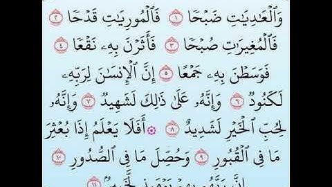 سورة العاديات الشيخ عبدالولي الاركاني