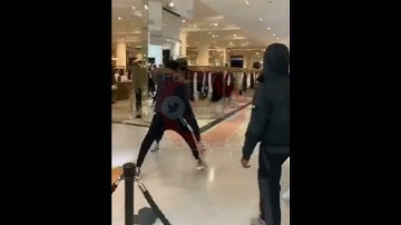 BANDOKAY (OFB) GETS INTO FIGHT IN SELFRIDGES  PART 2 GUY BACKS HIS SHANK