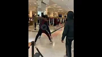 BANDOKAY (OFB) GETS INTO FIGHT IN SELFRIDGES  PART 2 GUY BACKS HIS SHANK