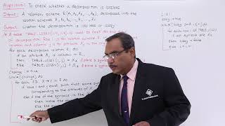 DBMS - Algorithm To check Whether a Decomposition is Lossless